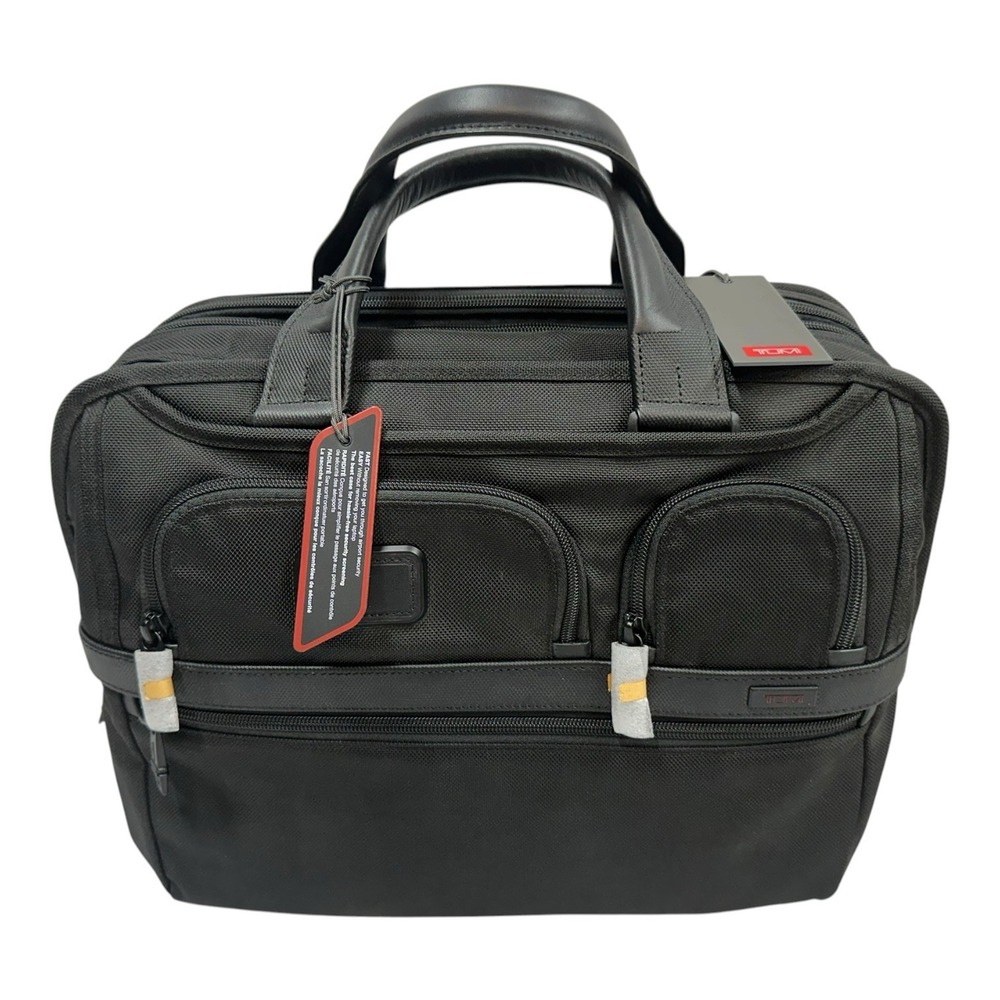 Tumi Black Alpha 2 FXT T-Pass Expandable Laptop Brief Bag # 26145D2 NEW